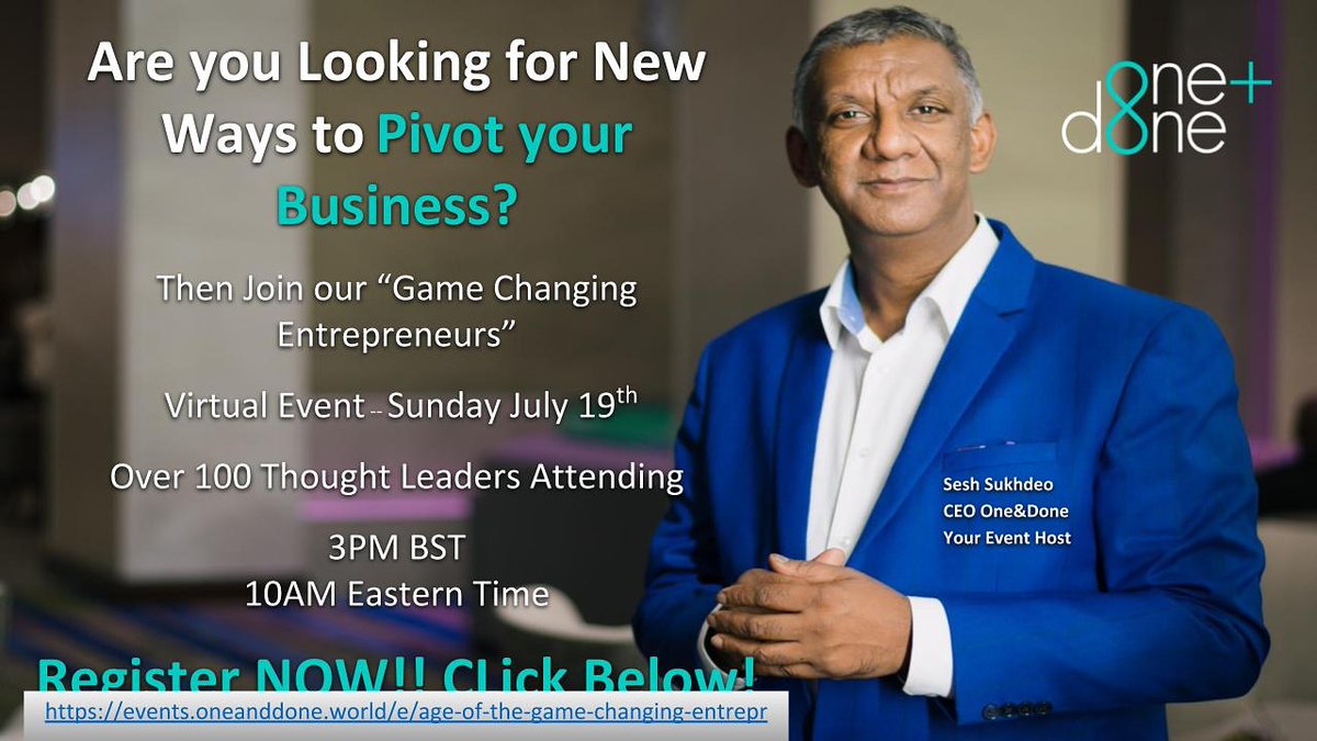 seshsukhdeo's tweet photo. Join the Concious Uprising Event THIS SUNDAY! Expand your network and connect with investors. Register now! https://t.co/HA7QNjkhhT https://t.co/xlJmRGkITN
