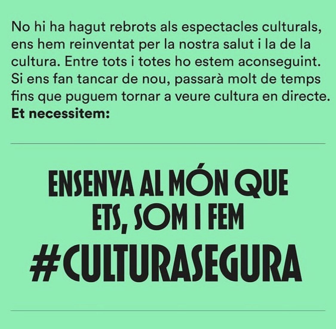 Doncs això! #culturasegura