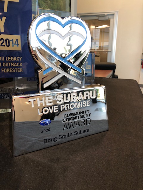 DougSmithSubaru's tweet photo. Doug Smith Subaru has been given the 2020 Love Promise
Community Commitment Award!

"This award highlights retailers who have embraced our culture of making the world a better place while strongly supporting passions and causes in their local communities."

Way to go, team! https://t.co/5EUjX8s3vh