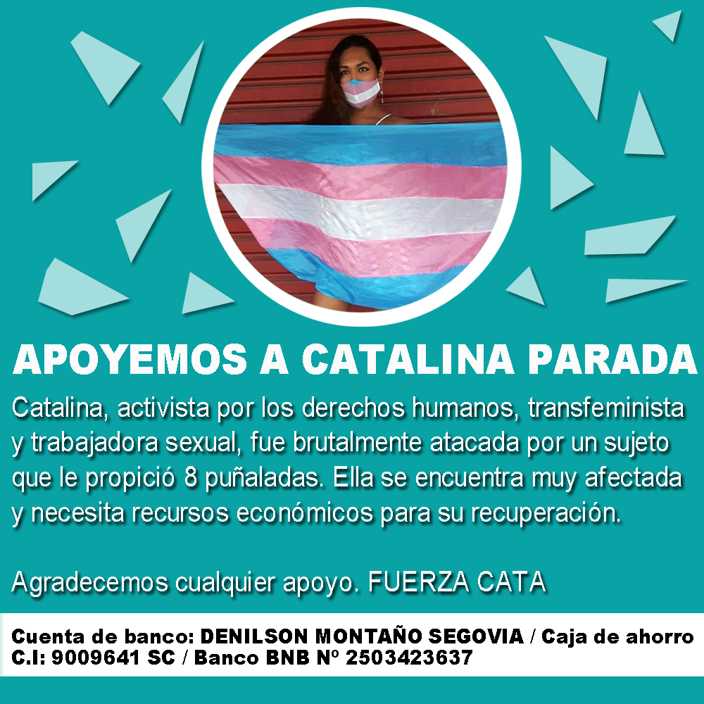 Eguez_chris's tweet photo. Nos pronunciamos y empezamos una campaña por nuestra querida compañera Catalina Parada, activista transfeminista y trabajadora sexual que fue brutalmente atacada el día de su cumpleaños. Necesita colaboración con urgencia. Un día vamos a quemarlo todo, TODO! https://t.co/eGSWa77ATx