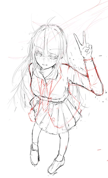 #絵描きさんと繋がりたい
13時間終わりました。
描いたのはこの3枚と細かいラフを何枚か描いて線画引いてました
これはさいとうなおきさんが考えた練習法です興味がある方は是非Youtubeで調べて実践してみてください効果は保証します。このラフは全て色塗りまでやりますお楽しみに 