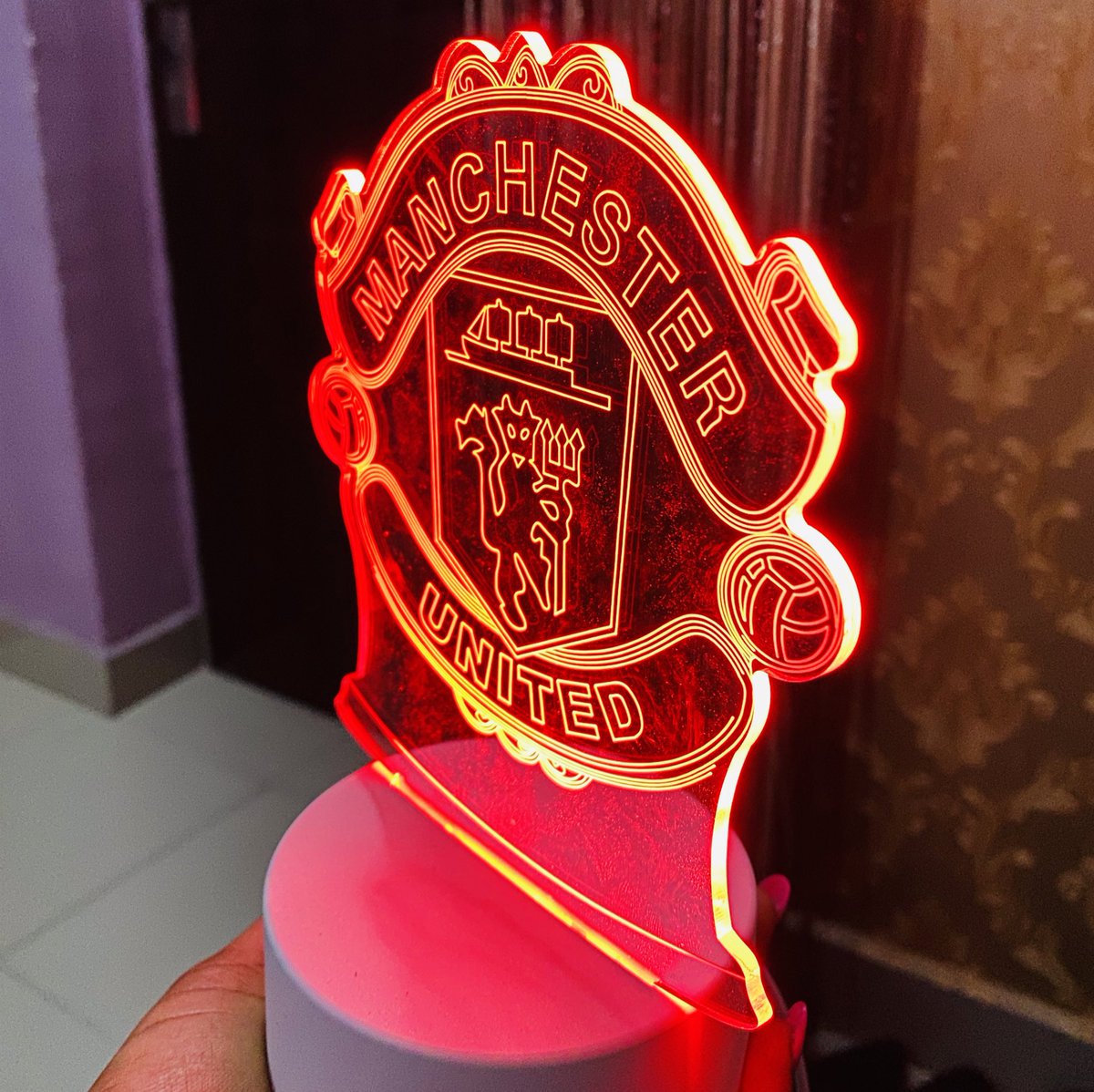 A 3D Acrylic Illusion Lamp of my Favorite Football club from 😍 What’s your favorite club?