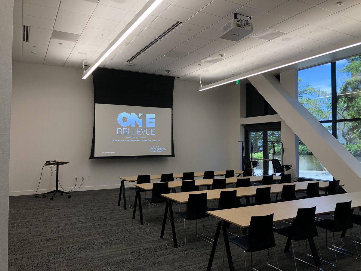 JeffMillerCTSI's tweet photo. Another day making #ProAV happen. #Bellevue #avpresentation #AVoIP #AVtweeps @AuroraMMCorp @QSC @Crestron @dalitescreen @vaddio @DTBellevue https://t.co/QMqxH38ox0