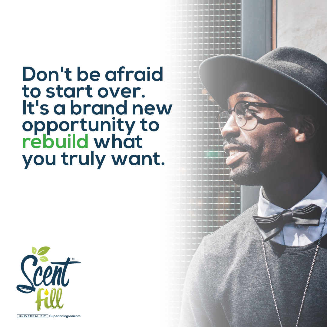 ScentFill's tweet photo. Don't be afraid to start over. It's a brand new opportunity to rebuild what you truly want. #aromatherapy #essentialoils #stress #anxiety https://t.co/Ntp1LXVn5F