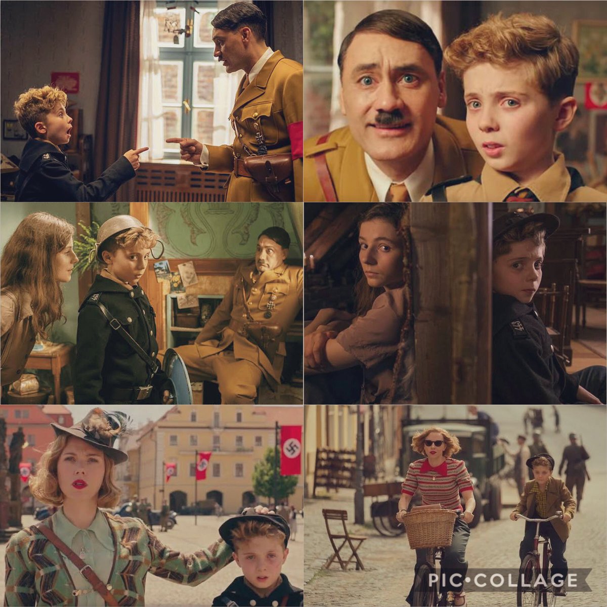 EMA51719084's tweet photo. ナチスの戦争が題材の映画だけど、ジョジョ（子供）目線で描かれているから、コメディ要素もあって観やすかった😊！けど途中で泣きそうになるシーンもある😭❤︎大人になっていくジョジョが可愛かった👦
#映画好きと繋がりたい 
#ジョジョ・ラビット
#スカーレットヨハンソン
#ローマングリフィン https://t.co/eiUBHMsxH3