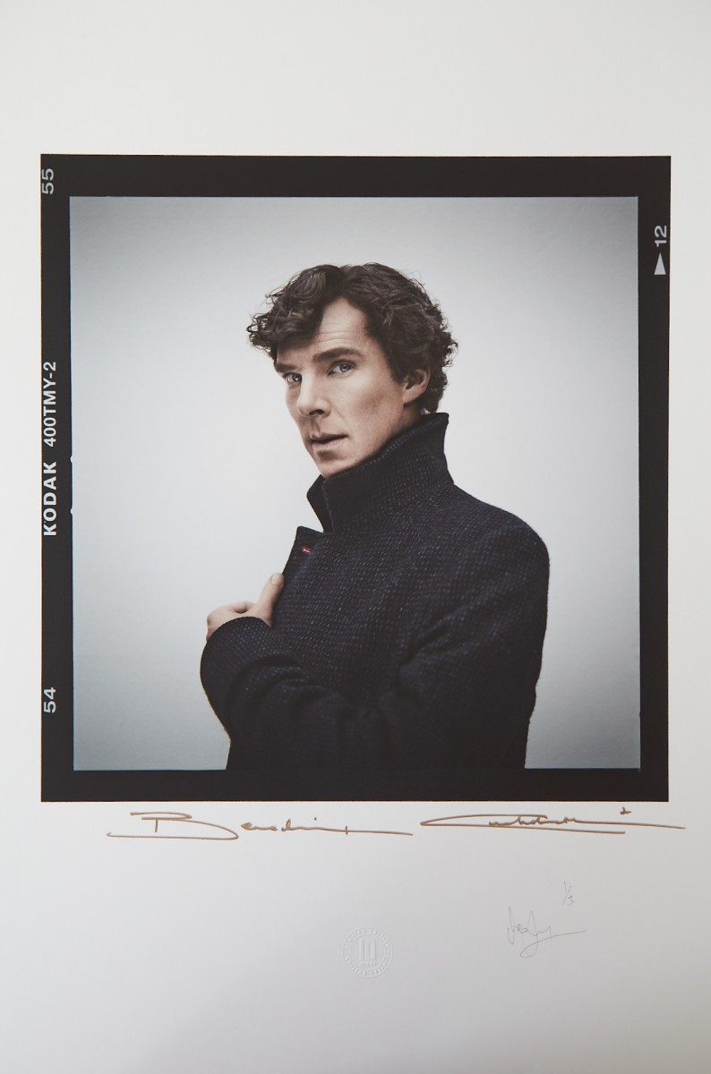 CURE LEUKAEMIA (2015): Supporting photographer Ian Derry several years in a row, BC signed and had BBC “SHERLOCK“ photographs of himself and Martin Freeman auctioned off for charity.