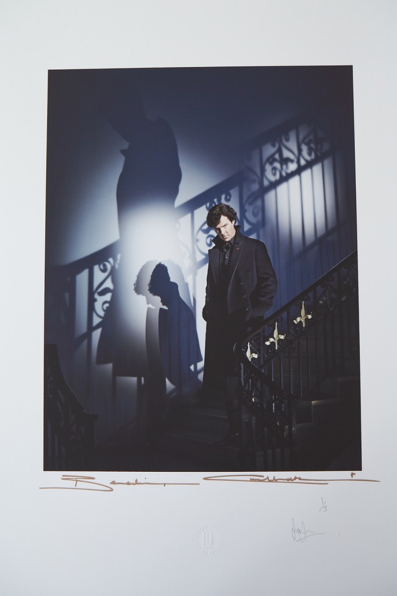 CURE LEUKAEMIA (2015): Supporting photographer Ian Derry several years in a row, BC signed and had BBC “SHERLOCK“ photographs of himself and Martin Freeman auctioned off for charity.