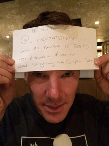 STEPHEN’S STORY (2014): BC was among celebrities who shared Stephen’s fundraising efforts and information to raise as much money as possible for the “Teenage Cancer Trust“. Sutton did not survive his illness.