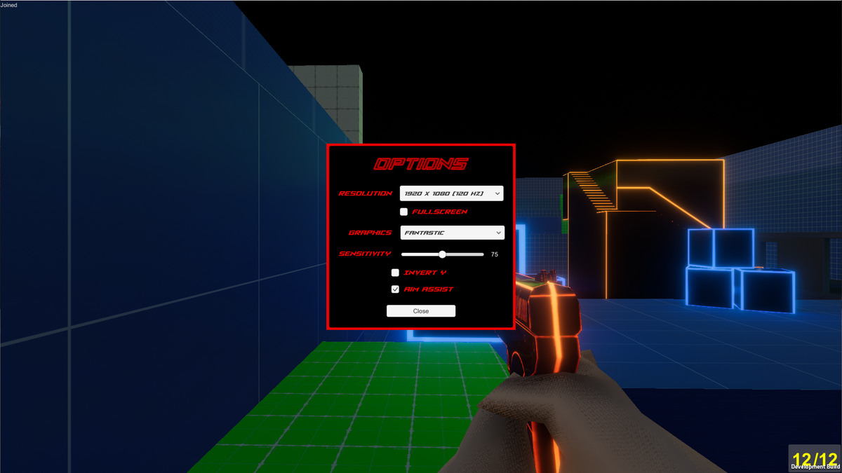 SpankUhMuffin's tweet photo. Working on some UI on this #screenshotsaturday.  Added Resolution, Graphics Quality, and Fullscreen options. 
 Switching out elements for TextMeshPro and using a new font I got.  I know it's not amazing but it gets the job done haha.
#gamedev #indiedev https://t.co/cuQgY8FC7a