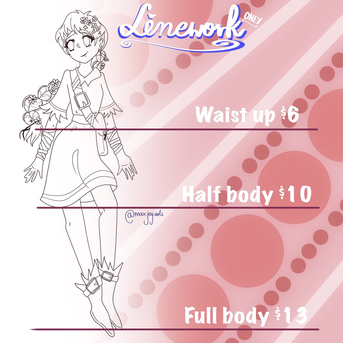 Maxthebigmess's tweet photo. so i opened commissions on my Instagram, but here’s a thread of pricing and rules >~< it’d mean the world if you RT’d this, thank you so much 💜💜
here’s the pricing: https://t.co/tkF5CeOv9a