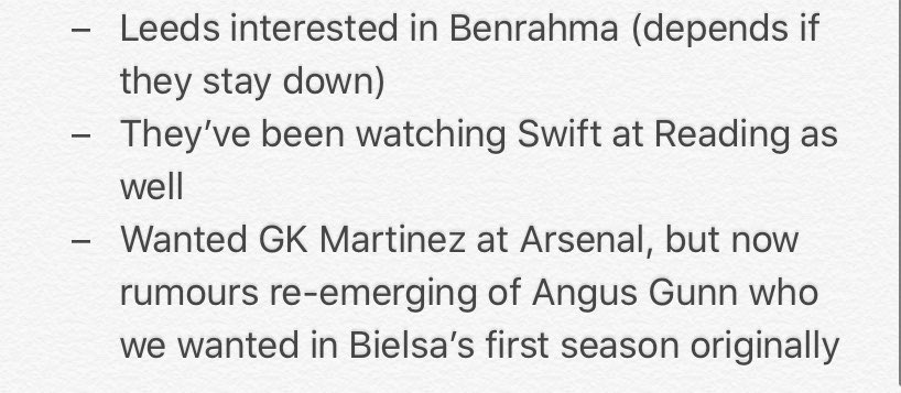 For anyone who didn’t see the replies for Phils Q&amp;A on The Atheltic (I know this has been covered elsewhere as well 😅) #LUFC