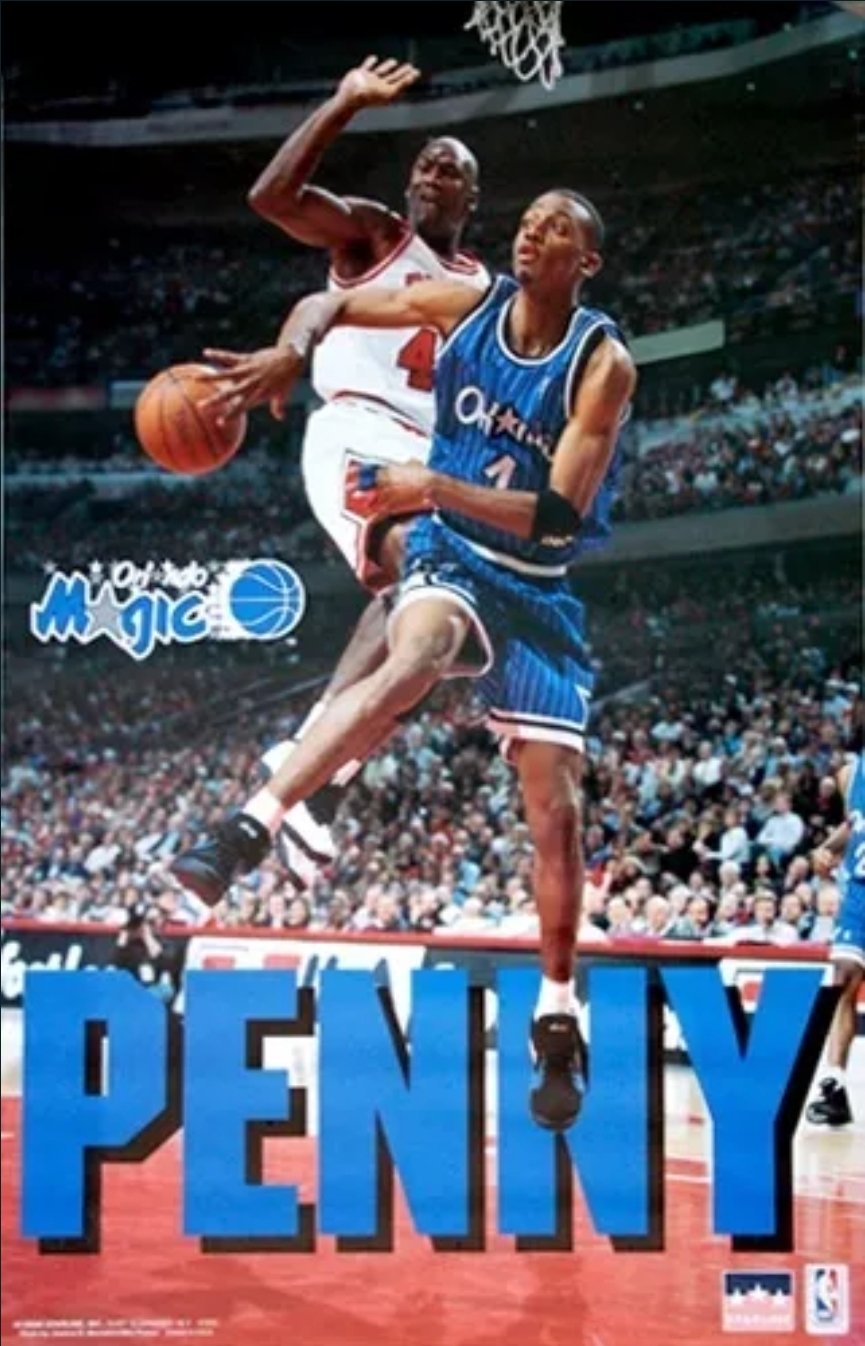 Happy birthday to Penny Hardaway and shoutout to anyone who had this poster or knew someone who had this poster 