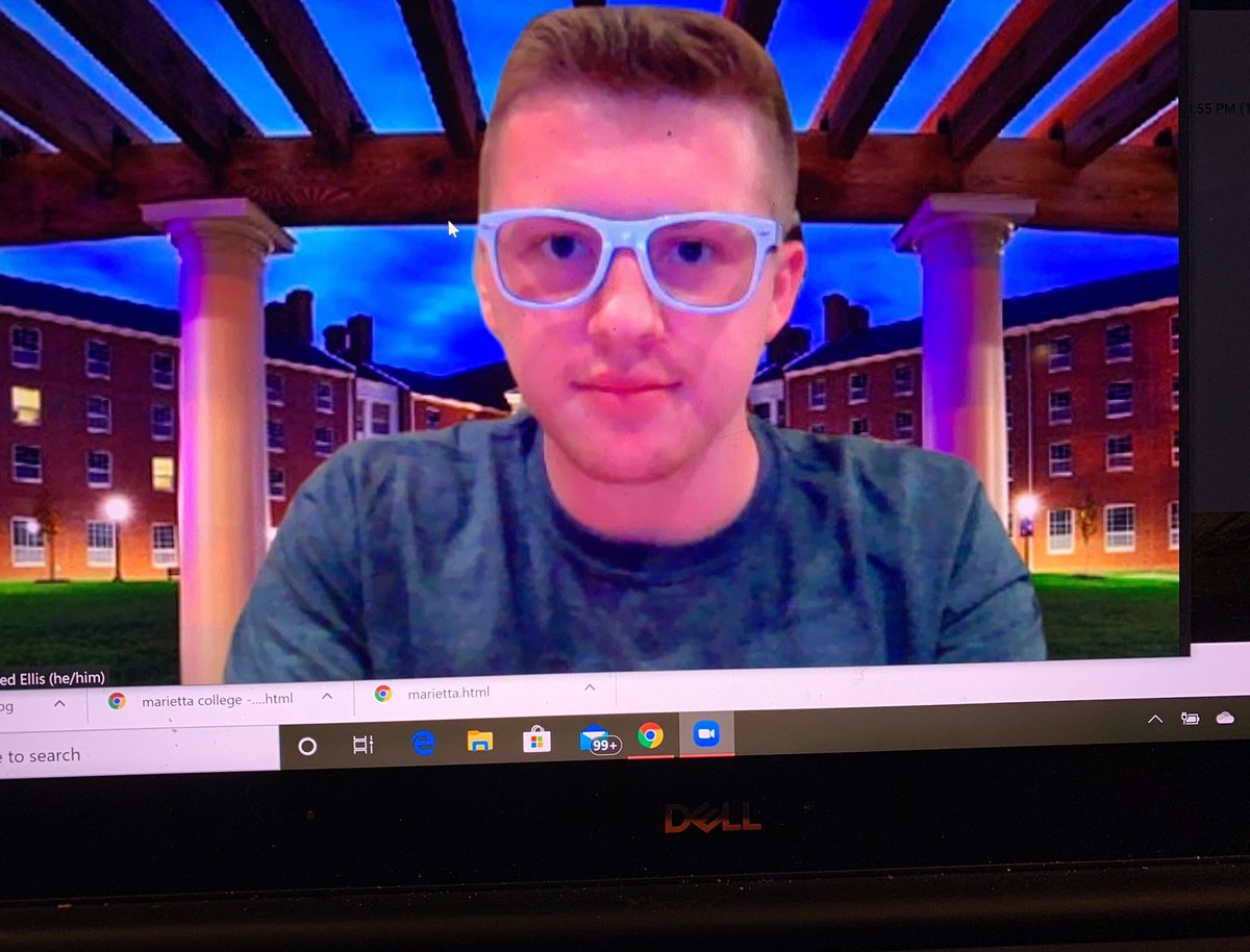 HOBY_OHS's tweet photo. Using @MariettaCollege campus as a background during our #VirtualHOBY seminar because we miss walking around the beautiful campus!! #HOBYohs #Zoomintoleadership https://t.co/l4MqdavYdx