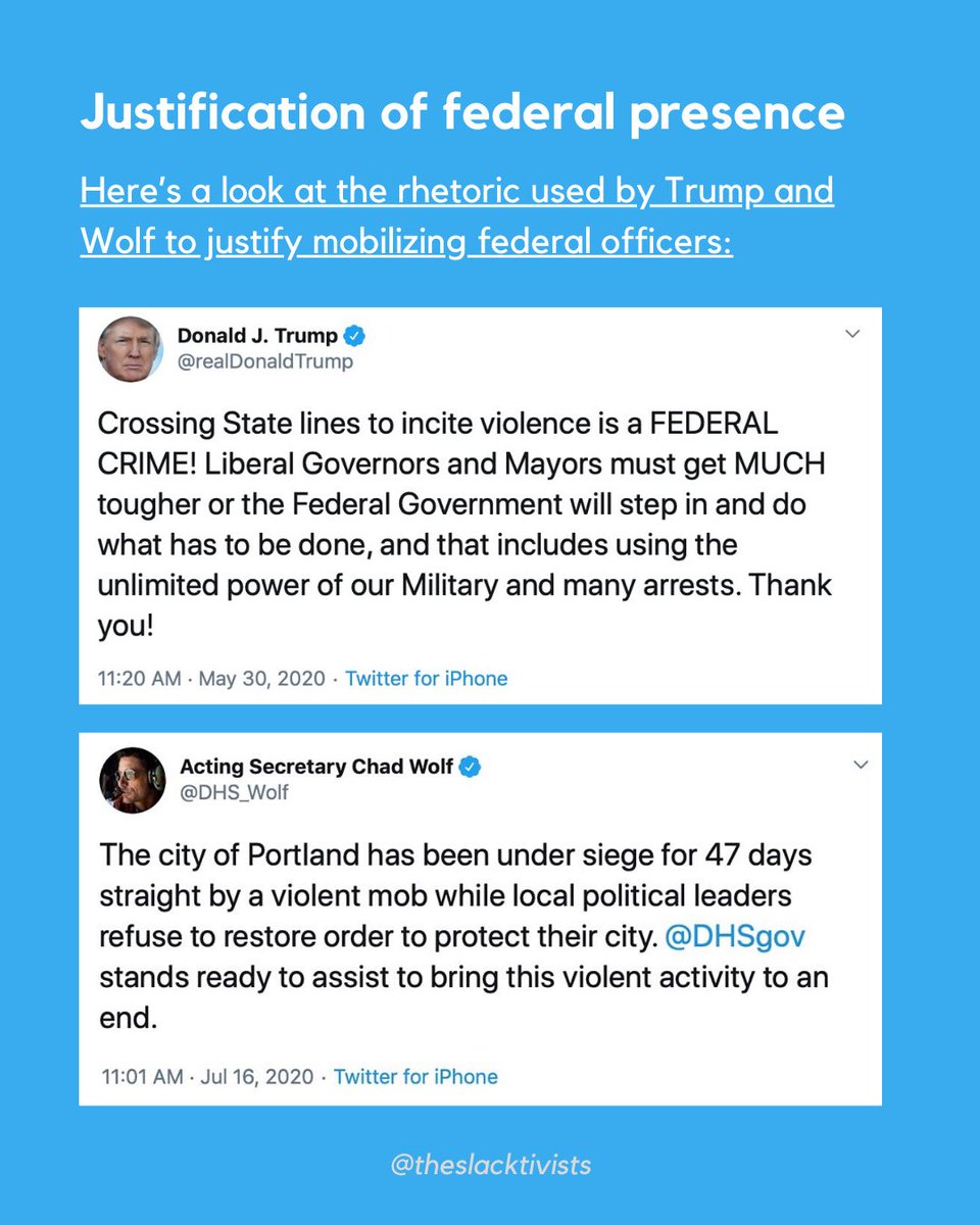 Here’s a breakdown of what’s going in Portland, OR with Trump’s deployment of federal law enforcement officers. (1/3)