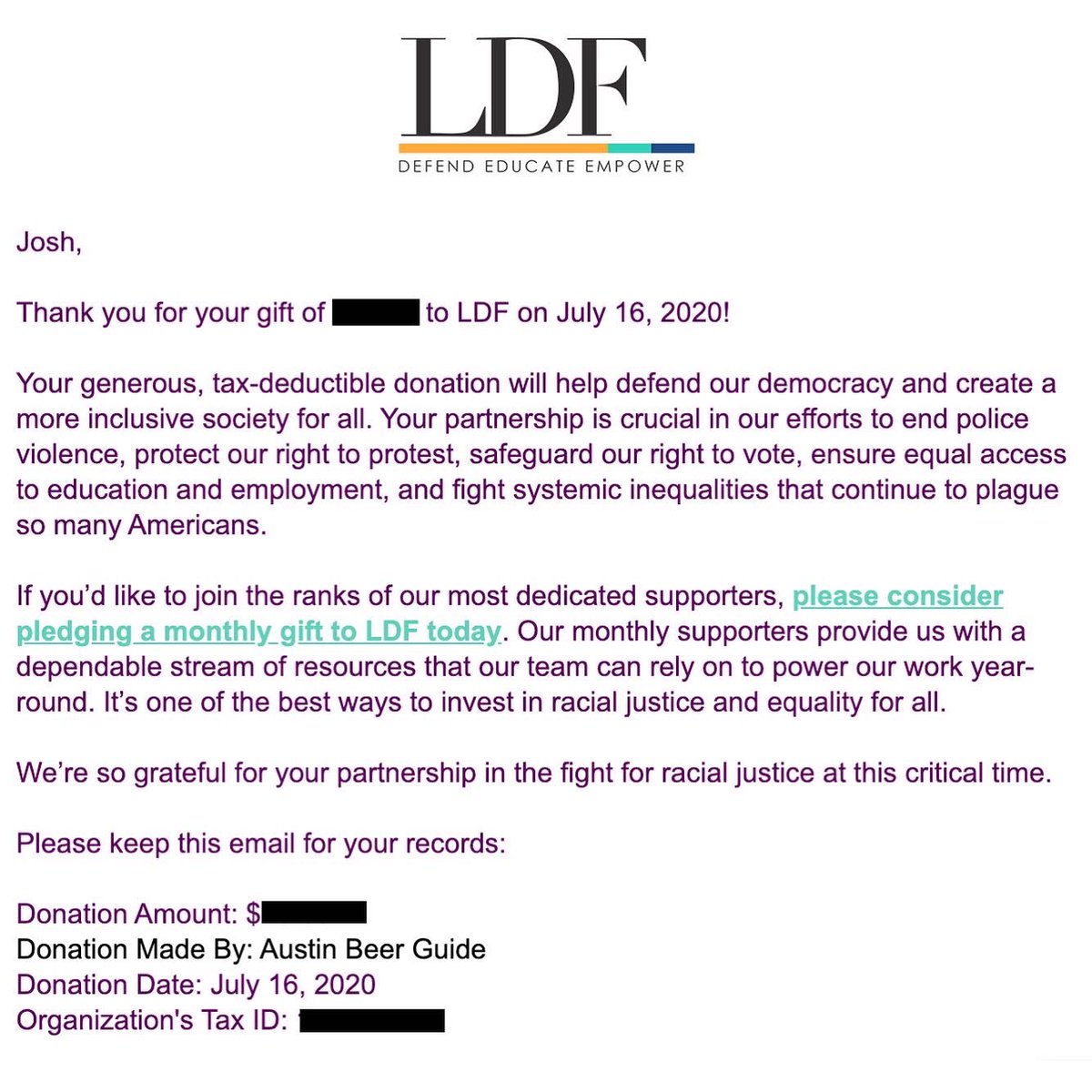 The #blacklivesmatters protests  aren’t making the news much anymore, but they are still ongoing. 

The #blackisbeautiful campaign is a fun way to contribute for sure, but more can always be done. We recently donated to the <a href="/NAACP_LDF/">Legal Defense Fund</a>. We hope you can too, or something similar.