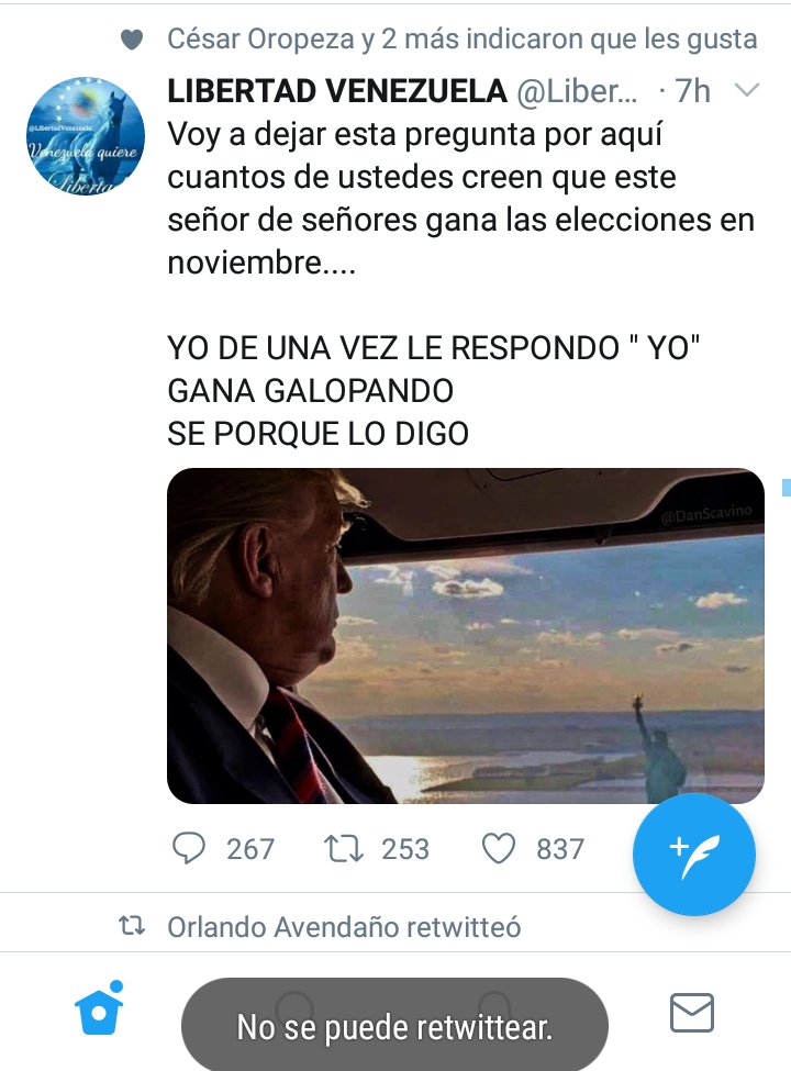EuridiceGuerra's tweet photo. #Jul Tenía casi una hora tratando de dar RT a este grandioso escrito con esta espectacular foto de @Libertad_Ven18
#TwitterSaid
"Error al cargar el Tweet"
"No se puede retwittear"
.... Seguimos #MAGA2020 https://t.co/2Vbw6R5qV7