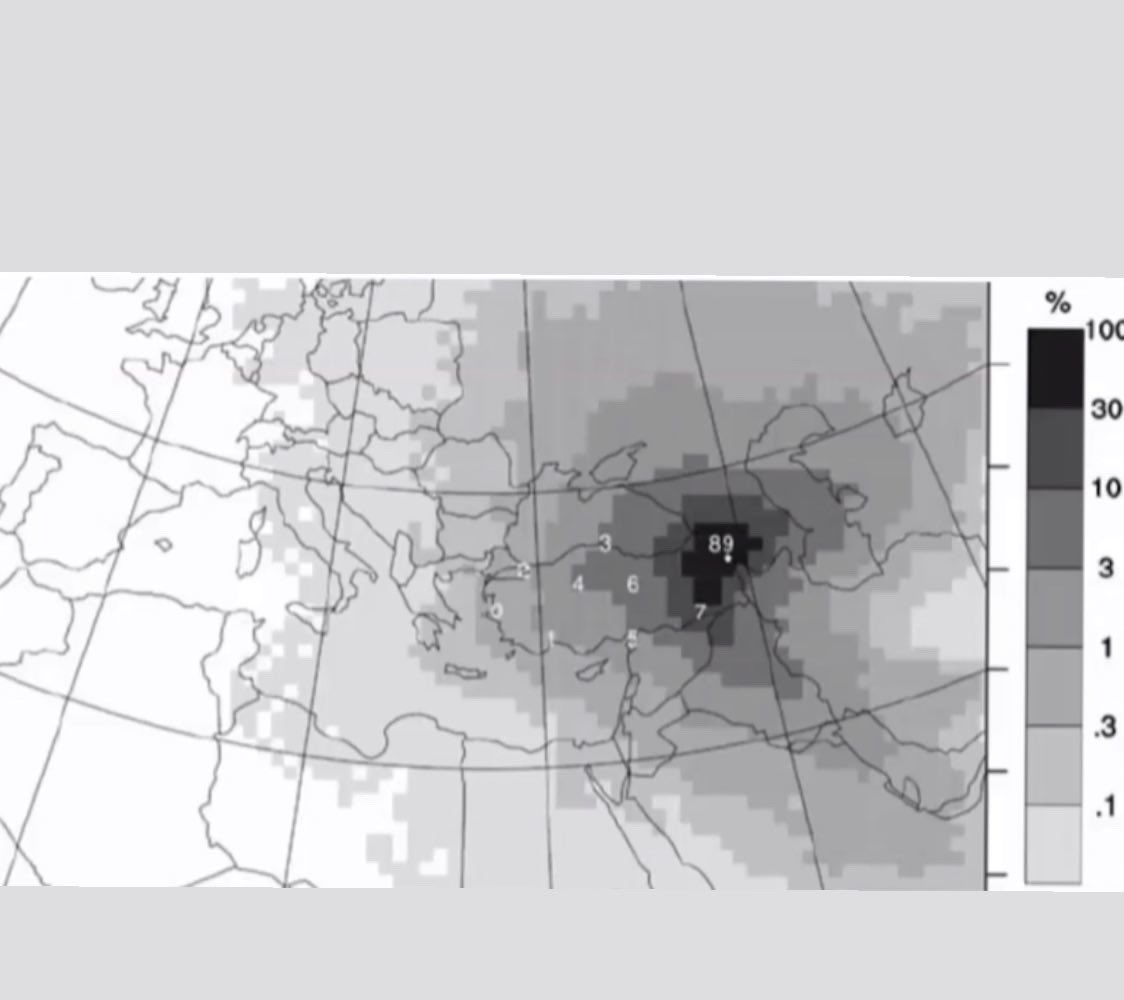 A ResearchGate simulation of the radioactive waste that will occur if Azerb*ijian goes through w their plan. THIS IS NOT JUST AN ARMENIA PROBLEM. this is a west asian crisis, a global crisis, a HUMANITARIAN crisis.