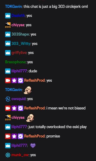 RVT_Shape's tweet image. Wholesome Twitch chat is wholesome 

@303OW @303esports