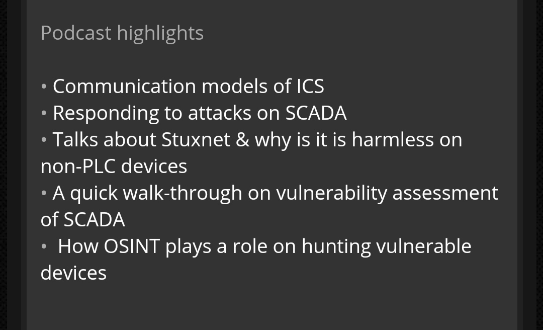 Ic0deWs's tweet photo. https://t.co/w0Ccy5SCKV
Thank you sir, had a wonderful time @JimGilsinn
#infosec #cybersecurity #podcast #ICSCyberSec #SCADA #Malware https://t.co/9cHNZWEUGA