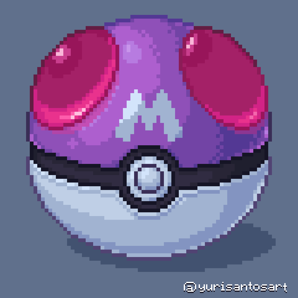 Pixilart - Master Ball  Master ball, Pixel art pokemon, Pokeball wallpaper