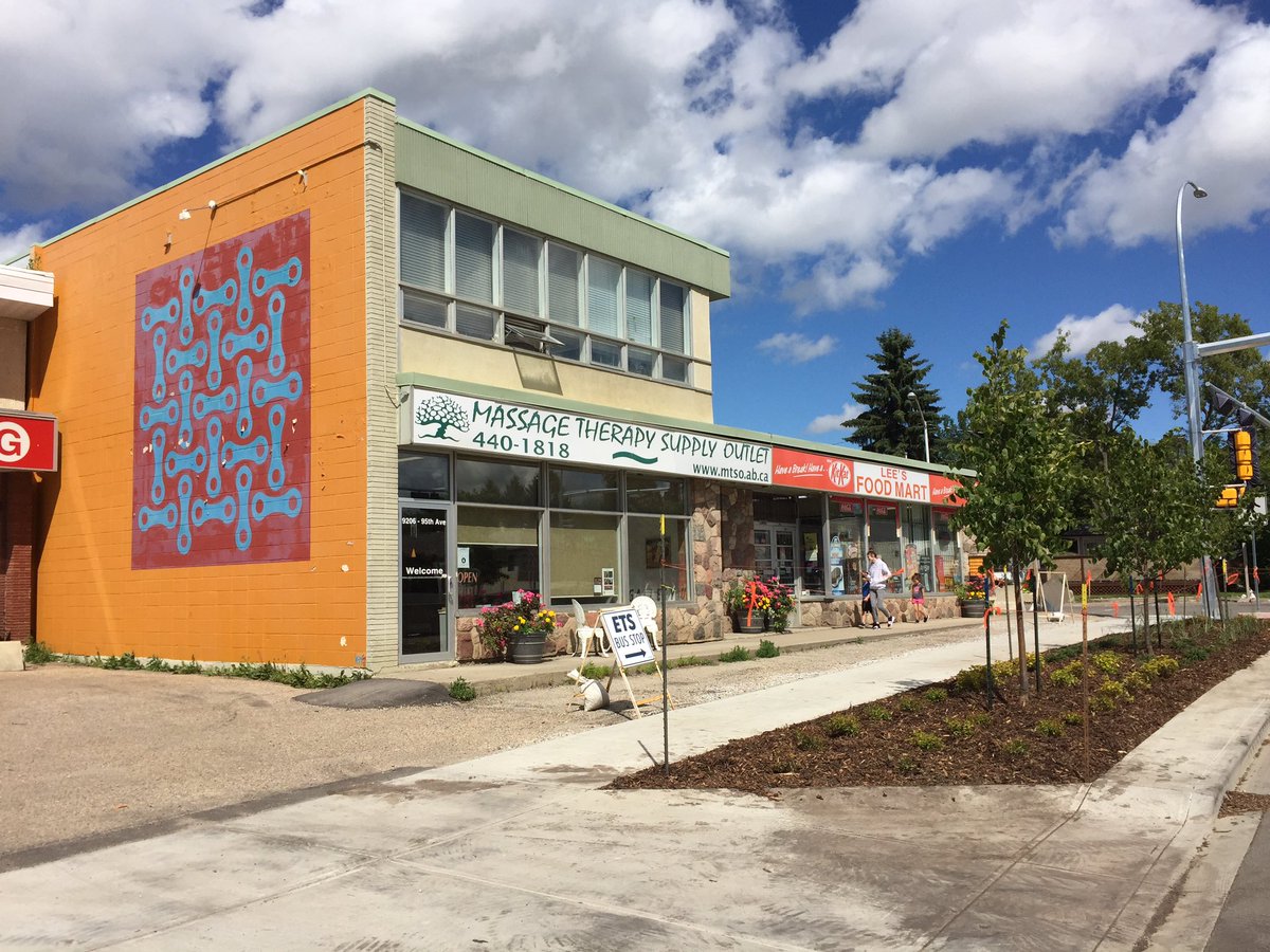 These homes are on tree-lined streets with the river valley on one end and the  @yegvalleyLRT plus one of the most community-minded retail buildings in Edmonton on the other.