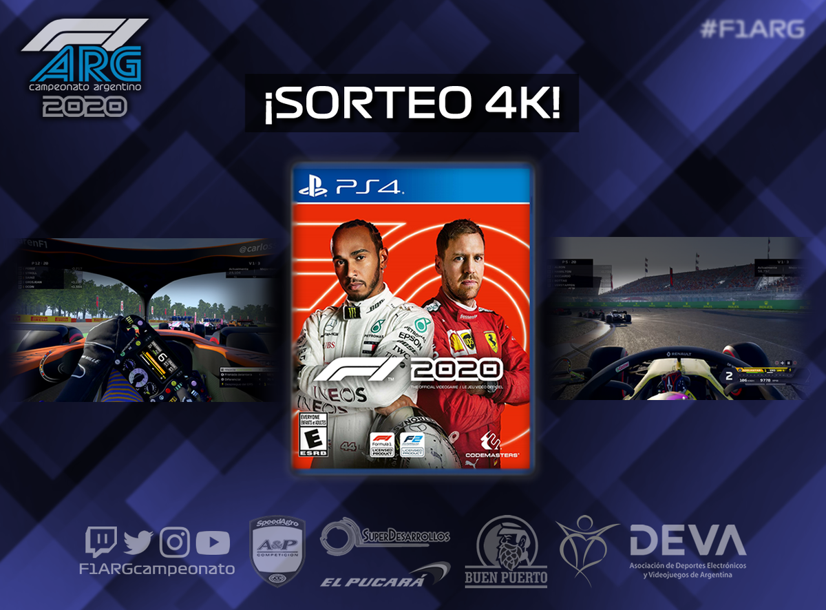 simARGformula's tweet photo. ⚠️ ¡Quienes pasen por Instagram podrán participar del #Sorteo4K! 🔥 ¡Sorteamos el F1 2020 Codemasters para PS4! 💣 https://t.co/HrNO6tzEPT