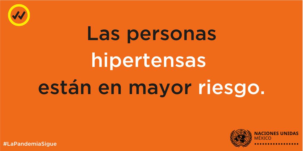 CINUmexico's tweet photo. #LaPandemiaSigue
Recuerda que la hipertensión es una situación que te pone en mayor riesgo si contraes el virus #COVID19
Cuídate y #QuédateEnCasa
#YoMeInformo https://t.co/29ak3CvFwR