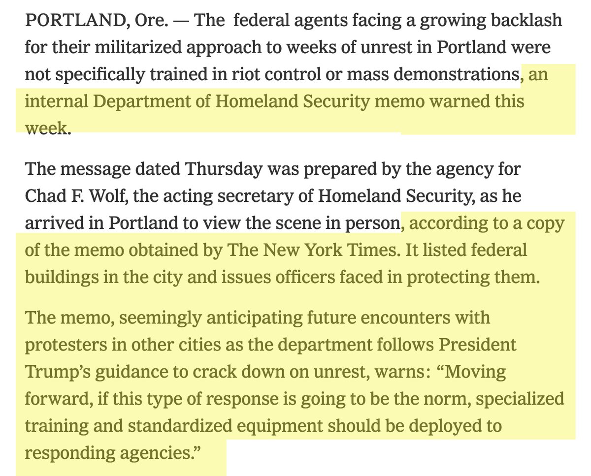 15/ After the 2018 midterms when Trump realized he was in trouble, he launched Operation Ukraine Shakedown to frame the Bidens.Ukraine never launched the investigation. The operation failed because people inside came forward. https://nytimes.com/2020/07/18/us/portland-protests.htmlh/t  @mjf_dfw Now this: