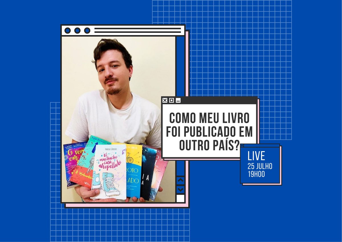 duplosentidoed's tweet photo. Vinicius Grossos é o nosso segundo convidado da série #LiveCrossoverEditorial! Falaremos sobre como foi para ele ter um livro publicado em outra língua, em outro país. Anota aí na agenda: dia 25 de julho, às 19h lá no https://t.co/JWps9tgdRK https://t.co/kJloRlPxvJ