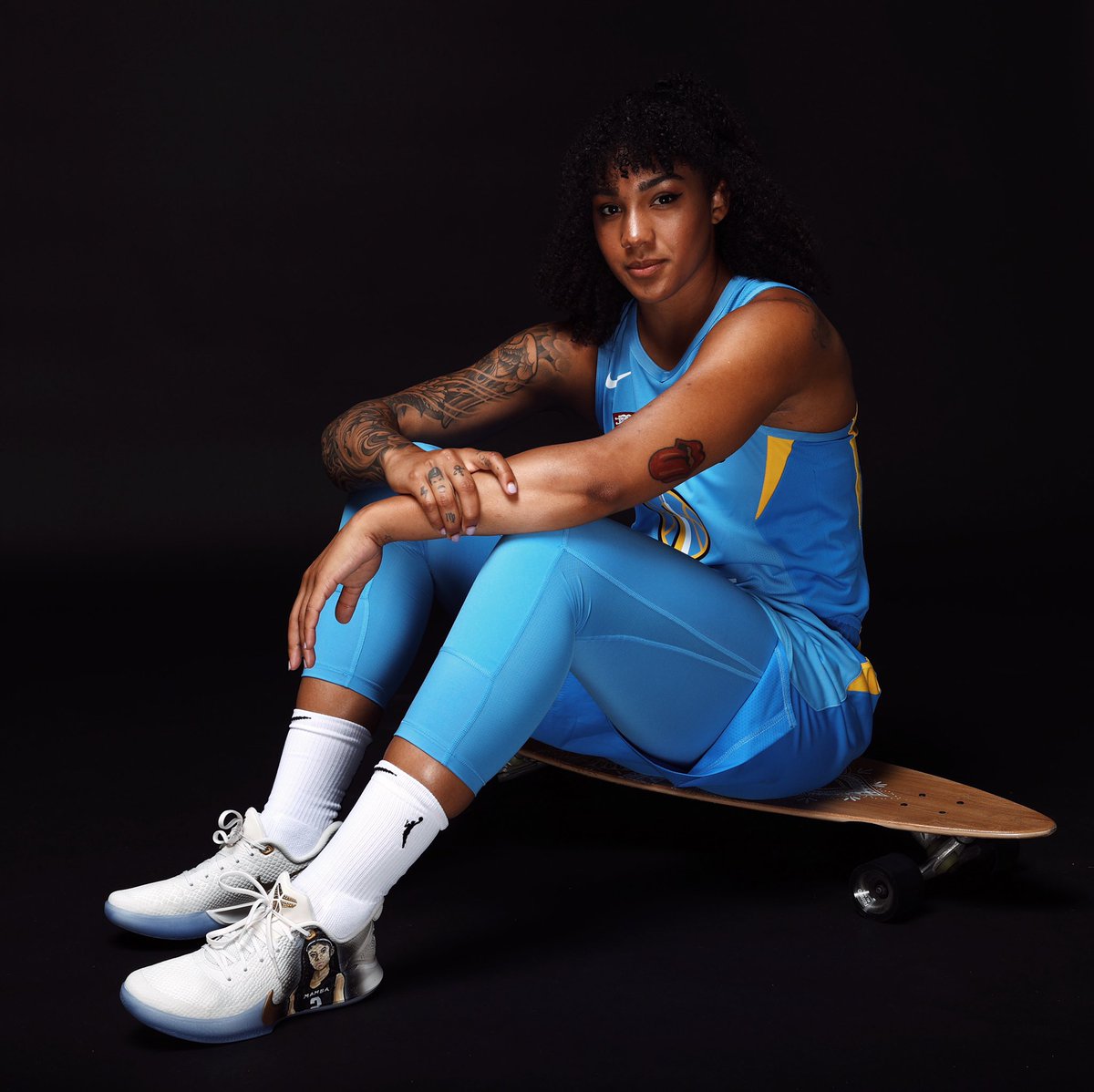 wslam's tweet photo. Gabby Williams custom Kobe’s for media day 🖤 @gabbywilliams15 @SLAMKicks https://t.co/rnpKSHHOl0