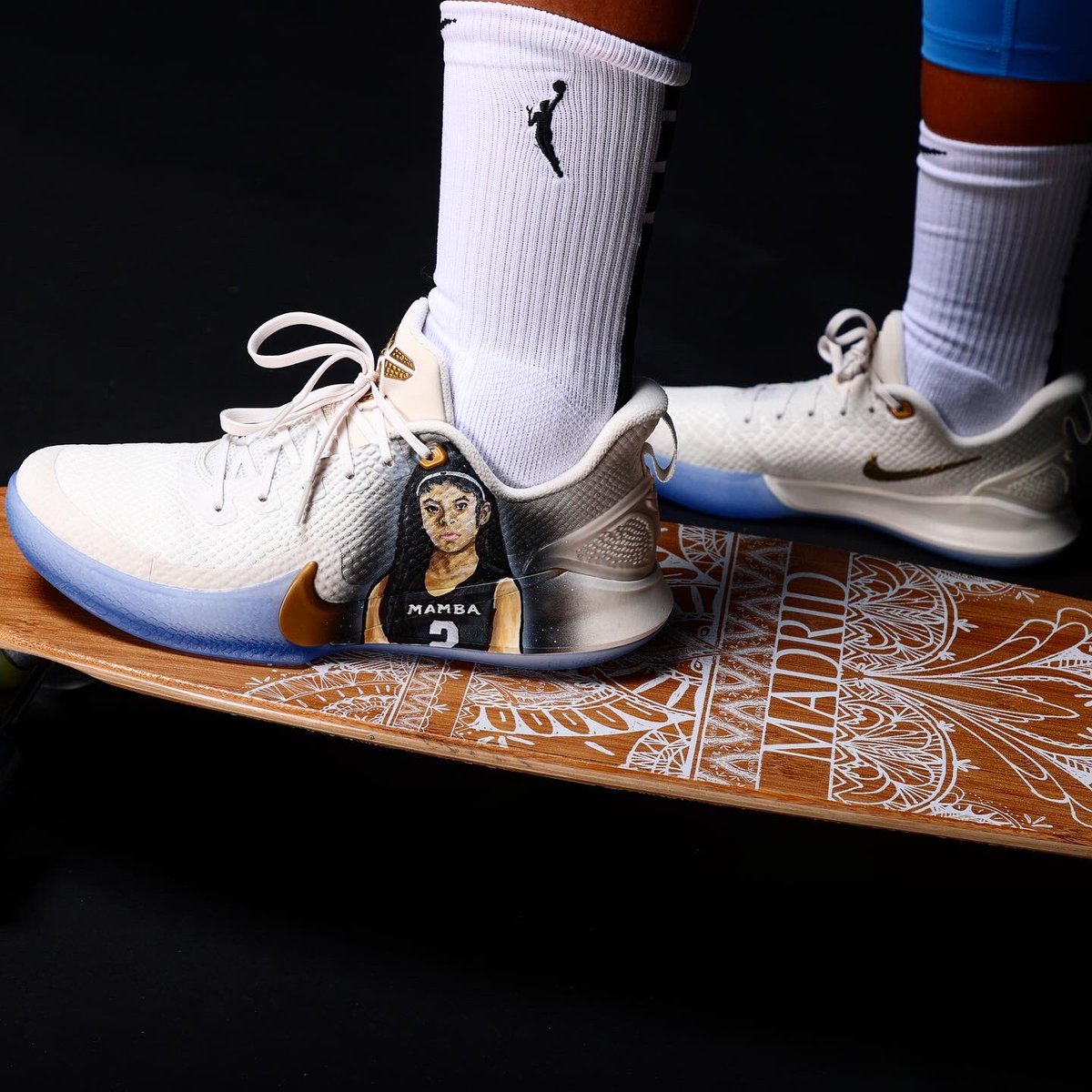 wslam's tweet photo. Gabby Williams custom Kobe’s for media day 🖤 @gabbywilliams15 @SLAMKicks https://t.co/rnpKSHHOl0