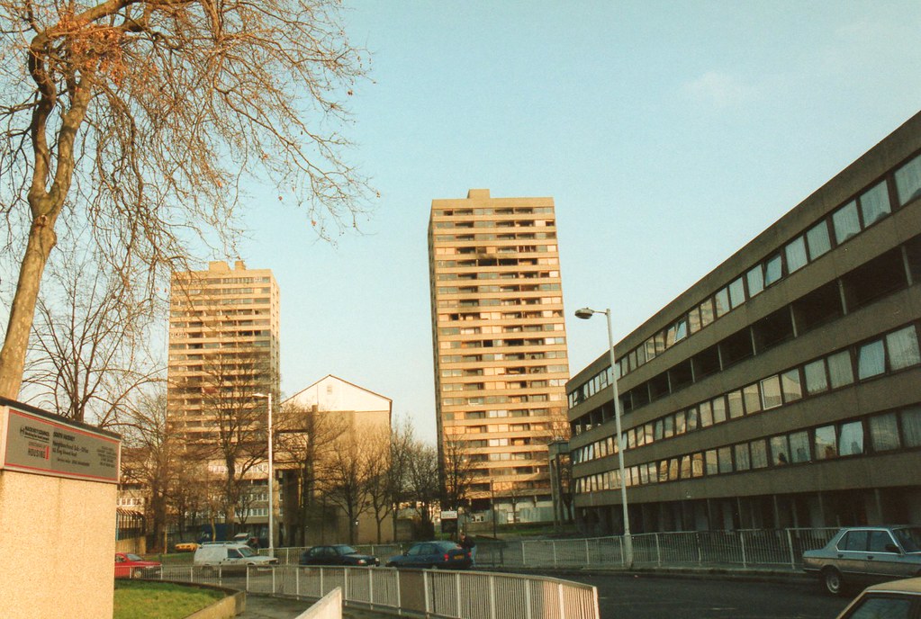 Kingshold Estate: Another poorly designed post-war estate in Hackney. Suffered from vandalism, infestation, and disrepair. The estate was completely rundown by the 1990s and was rebuilt by 2003. Great documentary from the 1990s on Kingshold below: