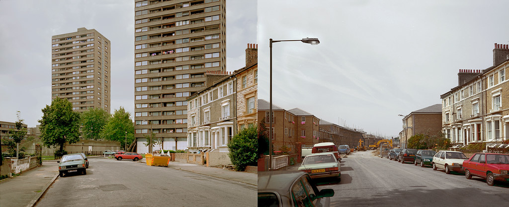 Kingshold Estate: Another poorly designed post-war estate in Hackney. Suffered from vandalism, infestation, and disrepair. The estate was completely rundown by the 1990s and was rebuilt by 2003. Great documentary from the 1990s on Kingshold below: