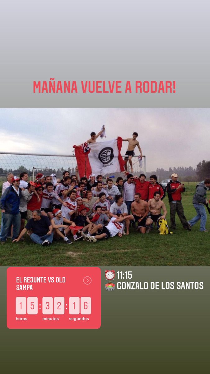 Mañana!

11:15
Gonzalo de los Santos
<a href="/Rejunteoficial/">C.S.D El Rejunte</a> vs <a href="/OldSampa/">Old Sampa Club</a>
