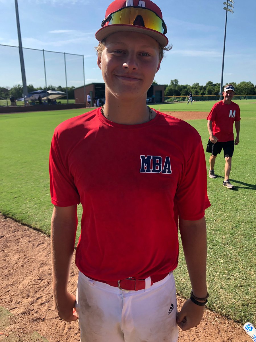 FiveTool's tweet photo. @FiveToolOK F: Machine Baseball Academy 16U 14, Slammers Winn 2
POG: Ethan Dulin 2-3, 2B, 4RBI
Notable: Cole Harrison 2-2 https://t.co/jd7aIYNYHV