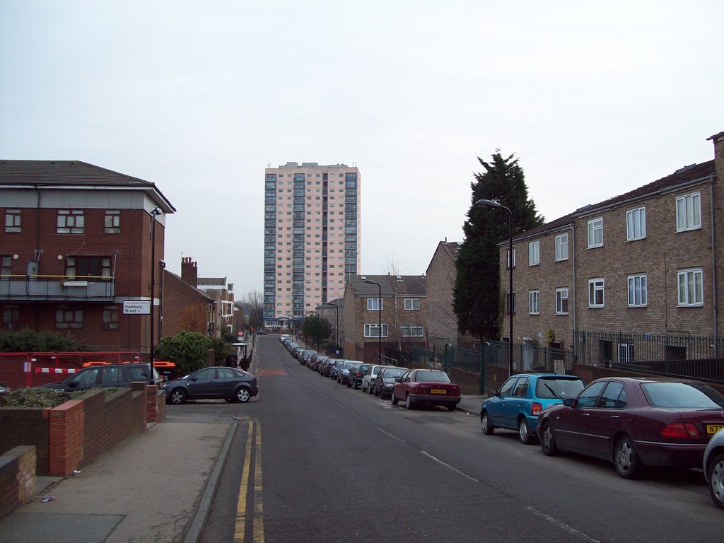 Clapton Park Estate: Built during the 1960s, the tower blocks were crumbling by 1990 and the estate in general suffered from socio-economic deprivation. Four of the blocks were demolished by 1998. One block remains, now in private ownership.