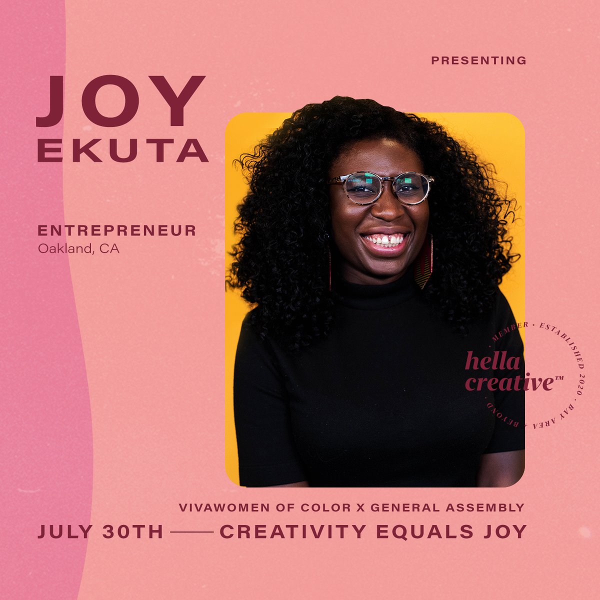 wehellacreative's tweet photo. (1/3) Boss Lady No. 2: Chieftess @akutamatata333 is not just brains —  her big smile and witty charisma can win any room. She is founder and CEO of @hostowambe as well as co-founder of ImpactLabs, a Nigeria-based nonprofit that teaches STEM to teens. 

#hellacreative #hellajoy https://t.co/pkOug8SaII