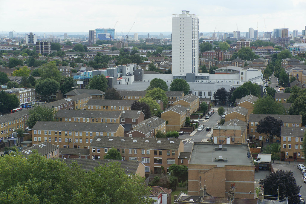 Nightingale Estate: Another post-war estate in Clapton. Six tower blocks surrounded by maisonettes. These tower blocks also fell into disrepair, and significant levels of anti-social behaviour. Five blocks were blown up by 2003 and estate regenerated.