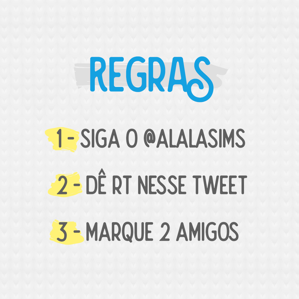 alalasims's tweet photo. 🧶 SORTEIO VALENDO 01 THE SIMS 4 TRUQUES DE TRICÔ! 🎉💚

1 - Siga o @alalasims
2 - Dê RT nesse tweet
3 - Marque 2 amigos

💙 O sorteio será realizado no dia do lançamento do pacote (28/07). https://t.co/hSc6LFG1HS