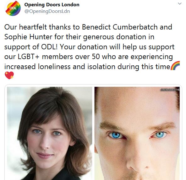 OPENING DOORS LONDON (2020): BC and Sophie Hunter donated a “generous“ sum to the charity. Couple goals!