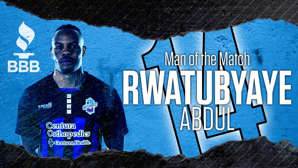SwitchbacksFC's tweet photo. Your Man of the Match is @ARwatubyaye!

1️⃣ Equalizer
4️⃣ of 4️⃣ Aerial Duels Won
3️⃣ Interceptions

#SLCvCOS https://t.co/Ud3Rpu2WAI