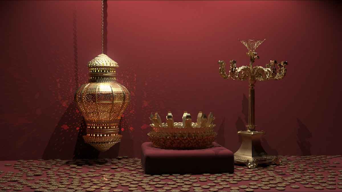 George_Leeder_'s tweet photo. Treasure. Procedurally modelled in Houdini, composited in Nuke
#Houdini #nuke #vfx #candelabra #crown #lantern #moroccan #dubloons #georgeleeder3d #3dmodelling #museum #display #proceduralmodelling #digitallighting https://t.co/kEKte0GECA