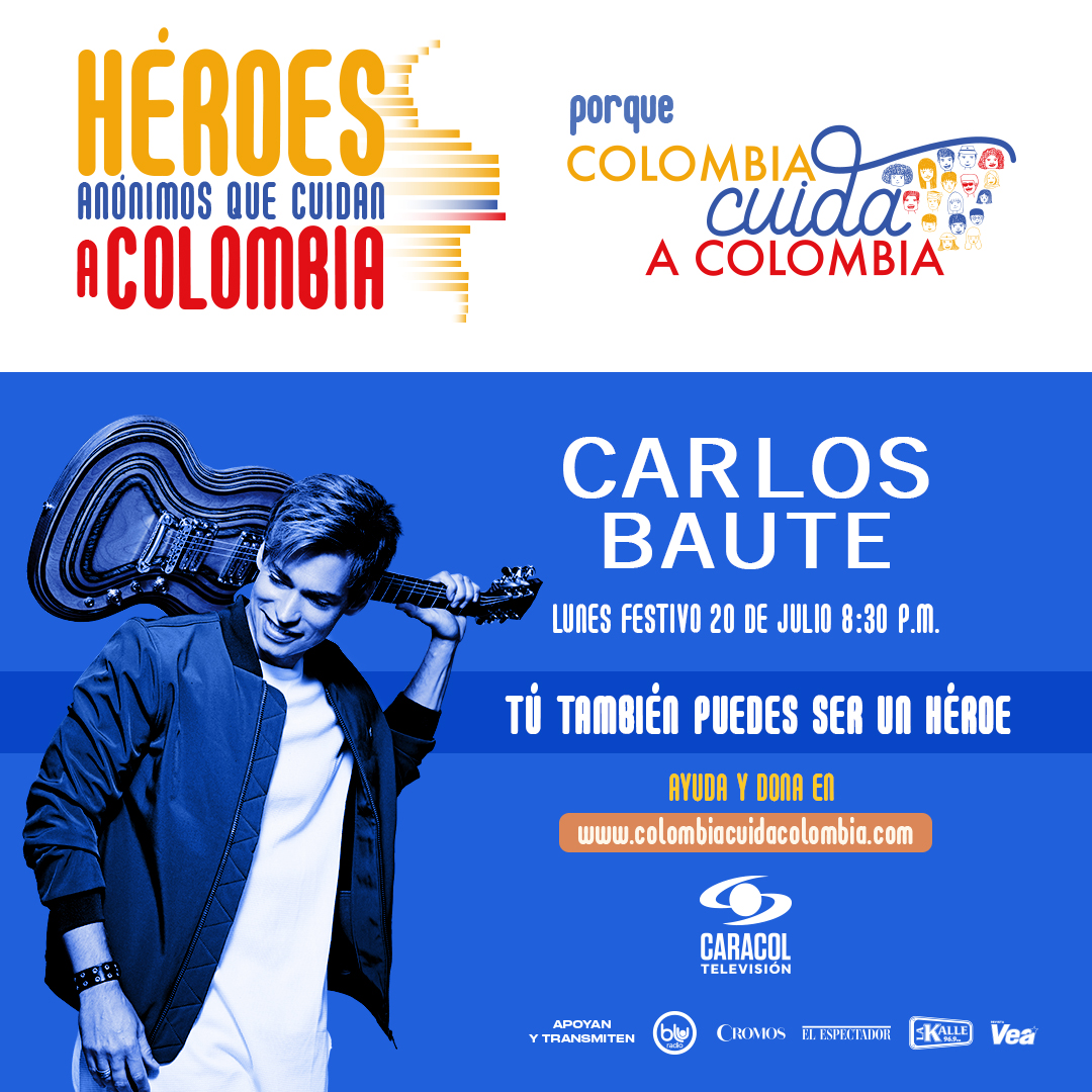 ShockCo's tweet image. '#HéroesAnónimos que cuidan a Colombia, porque Colombia cuida a Colombia' será este lunes festivo 20 de julio, a las 8:30 p.m., a través de @CaracolTV.

Desde ya pueden unirse desde casa por una buena causa en: colombiacuidacolombia.com

#ColombiaCuidaColombia
@ColombiaCuida