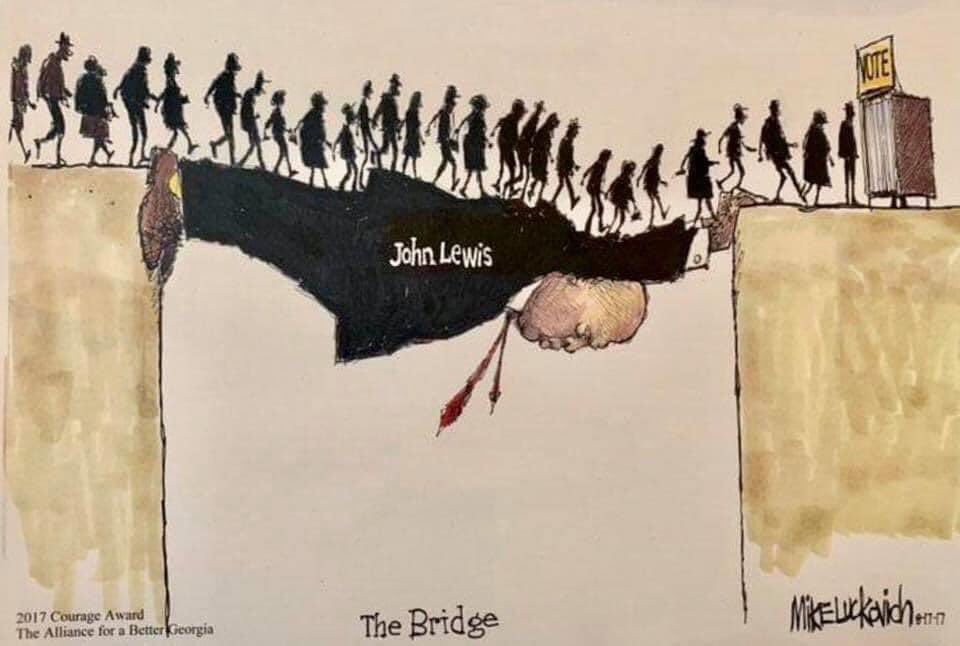 I’ve been blessed to be in the presence and hear from <a href="/repjohnlewis/">John Lewis</a> multiple times - at <a href="/NatUrbanLeague/">National Urban League</a> <a href="/kingcenter1968/">The King Center</a> <a href="/WeAreUnidosUS/">UnidosUS</a> <a href="/HRC/">HRC</a>, etc. Thank you!
I am committed to moving forward, making some noise &amp; getting in “good trouble”. <a href="/JohnLewisDoc/">John Lewis: Good Trouble</a> 
#JohnLewisRIP #CivilRights