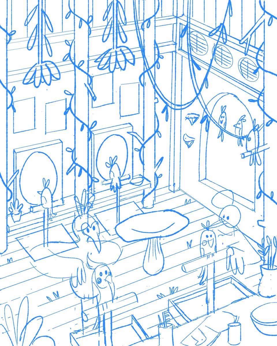 Wow thank you all for the kind words!! I struggled with this piece for almost a year because I've been in such a deep art rut, so it really means a lot that you all like it so much! ? Also thought I'd share some of my process work ✨