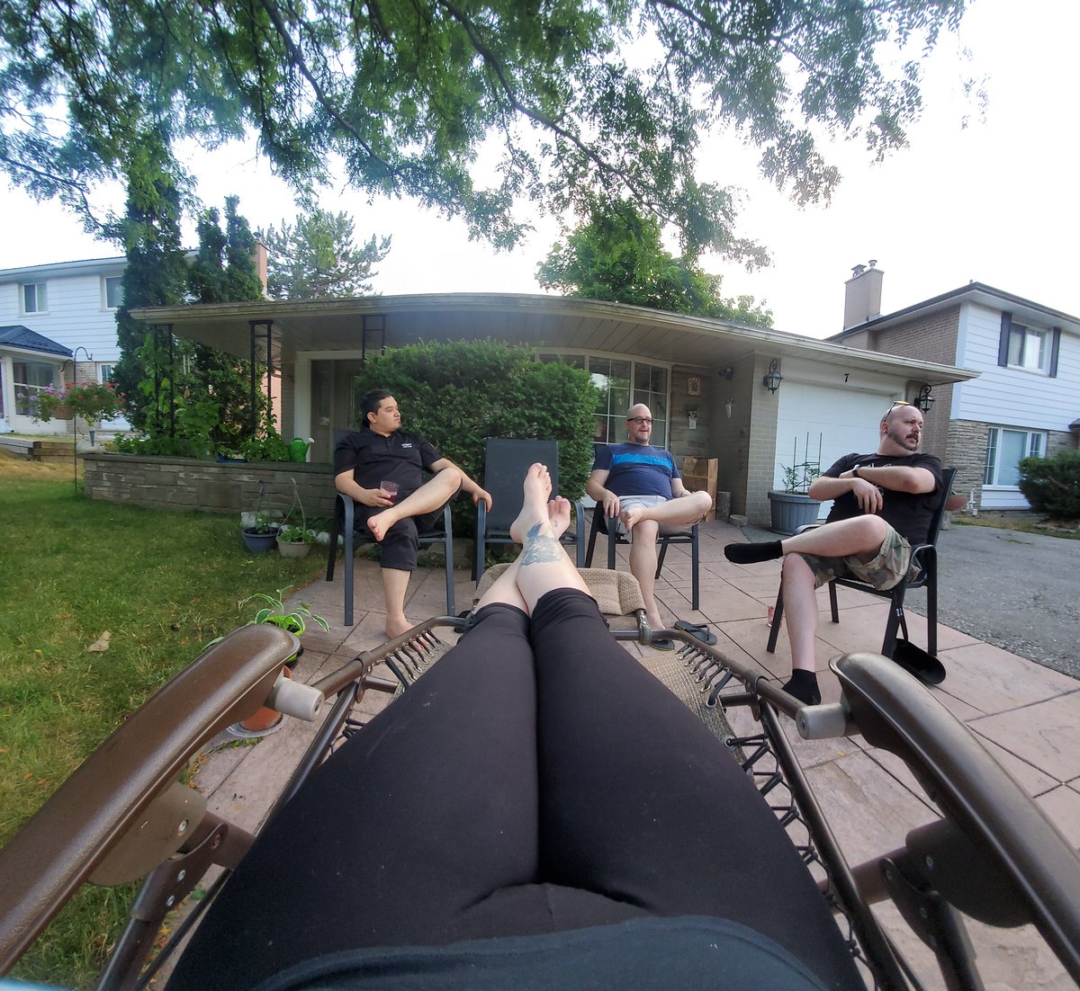 EVENorthTO1's tweet photo. A social distancing birthday BBQ. Always good times with my fellows! So good to see some eve nerds again! #EVENorth #tweetfleet https://t.co/jKrofwYWDD