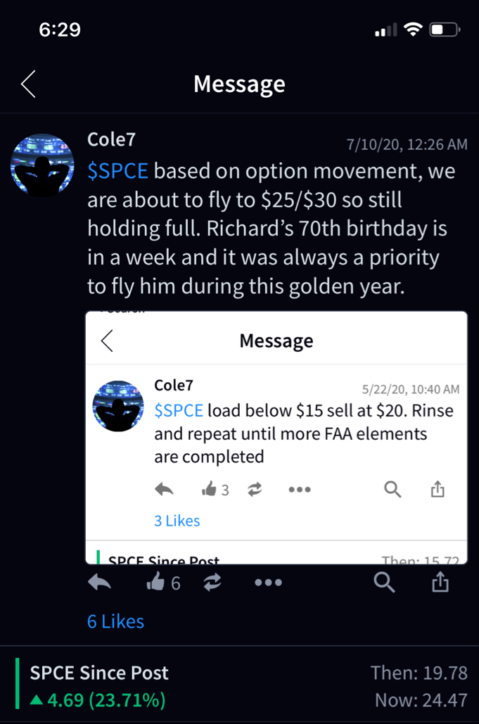 $SPCE happy birthday Richard Branson! 