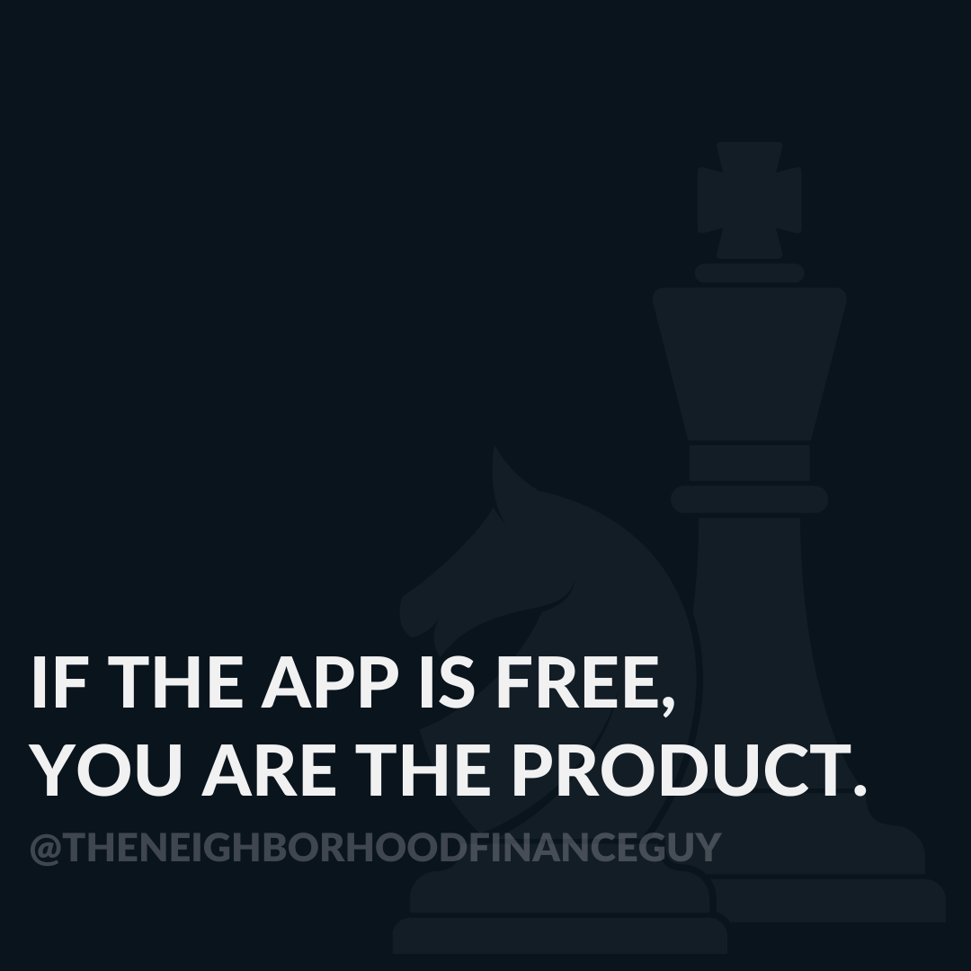 GQ_Accountant's tweet photo. Life twist. If the app is free than you are the product... well damn. #bigbusiness #netmaxplan #lifehack https://t.co/HJk0ZArv1b