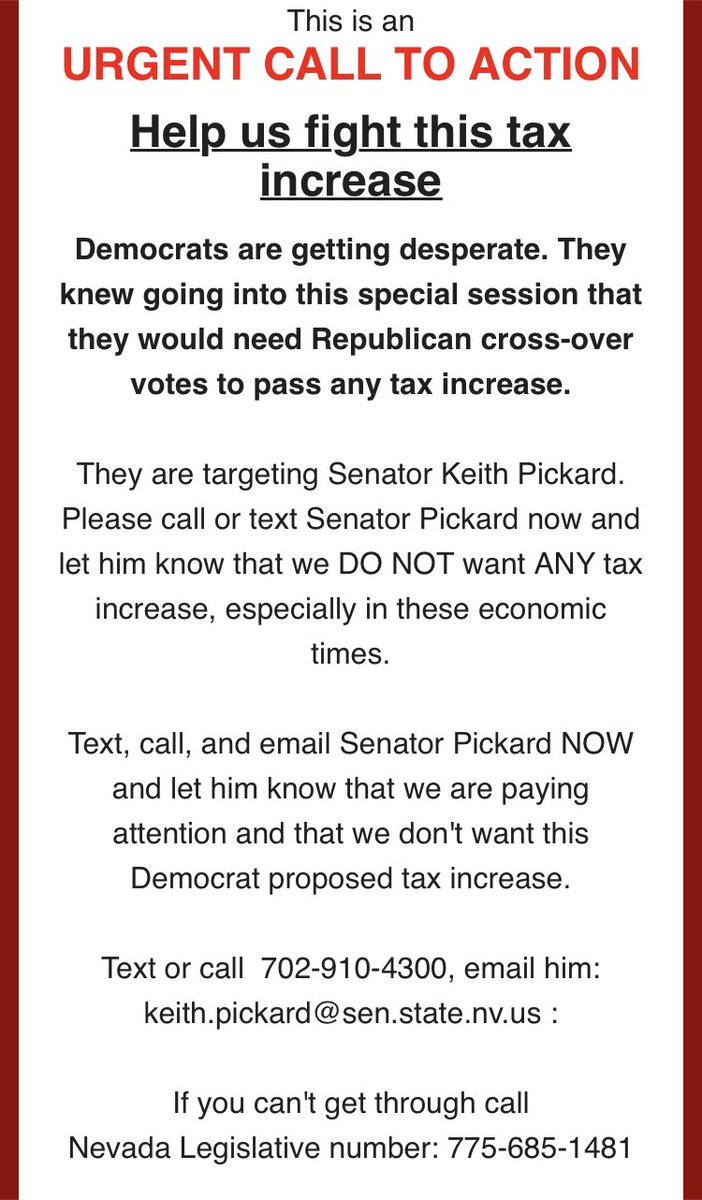 CIarkCountyGOP's tweet photo. Tell @Pickard4Nevada to not be a bitch-ass spank monkey for the Dems. #NVLEG #DontBeRoberson #ReadMyLips @NVLeg #TaxationIsTheft @RalstonReports @RaIstonReports @ChuckMuth @NVGOP #QAnon #FreeBritney #EpsteinDidntKillHimself https://t.co/gAQHe0LFj7