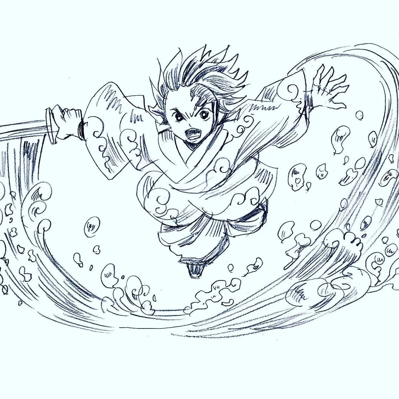 お茶漬け 鬼滅の刃のイラスト練習中 竈門炭治郎 選抜試験での水の呼吸 鉛筆の下書き イラスト 鬼滅の刃 鬼滅の 刃イラスト 竈門炭治郎 炭治郎 たんじろう 鉛筆画 一点集中 水の呼吸 水面斬り T Co 3mkkasmwbq Twitter